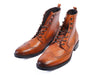 Testoni Brown Leather Wingtip Boots