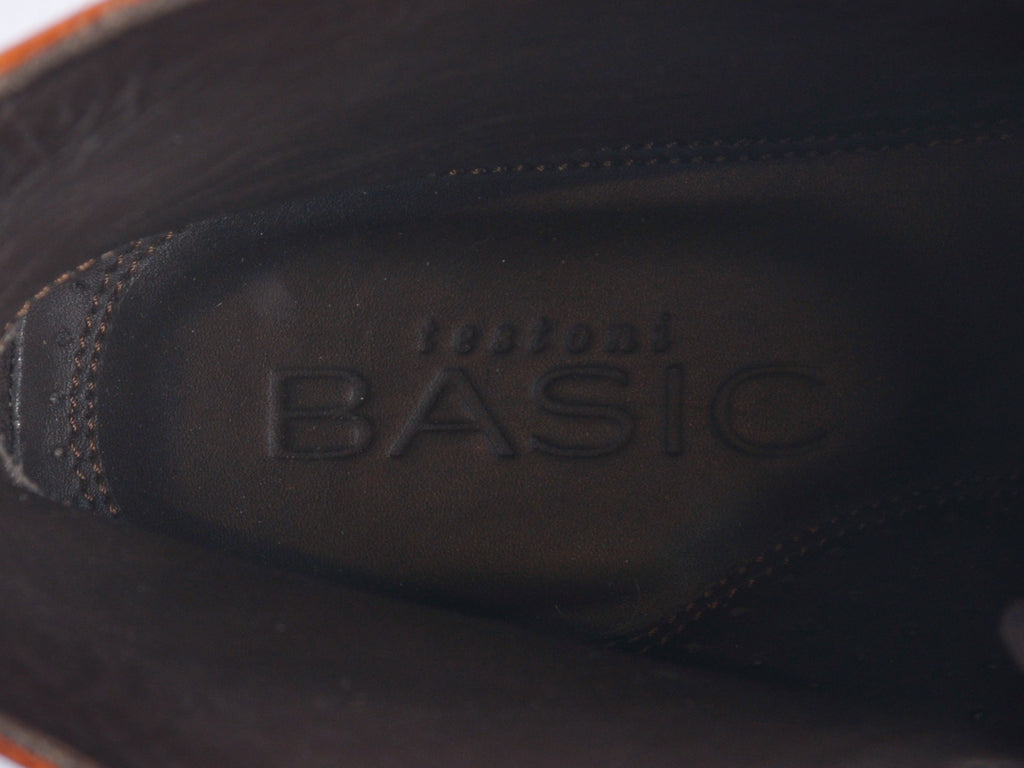 Testoni Brown Leather Wingtip Boots