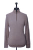 Neiman Marcus Light Brown Quarter Zip Sweater