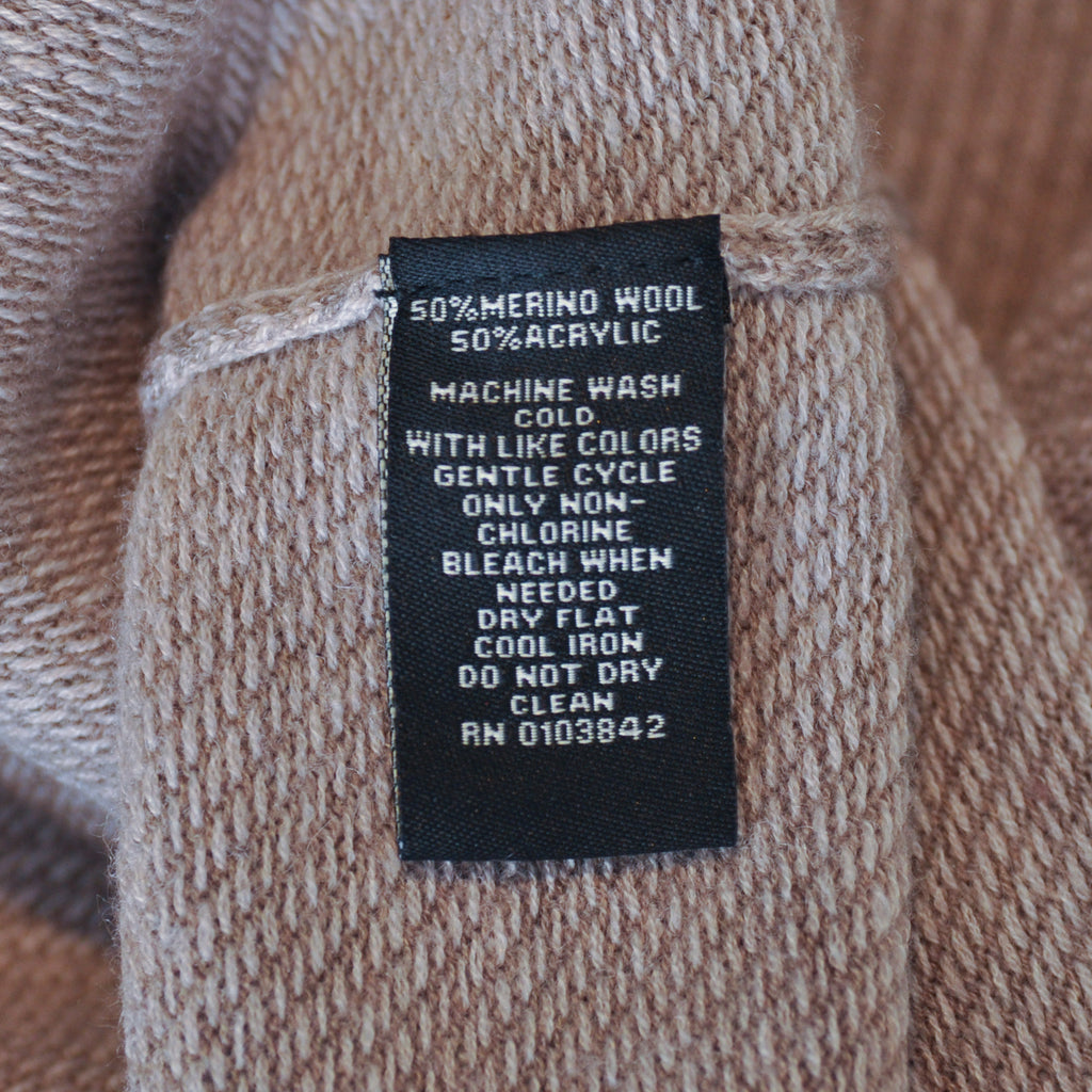 Neiman Marcus Light Brown Quarter Zip Sweater