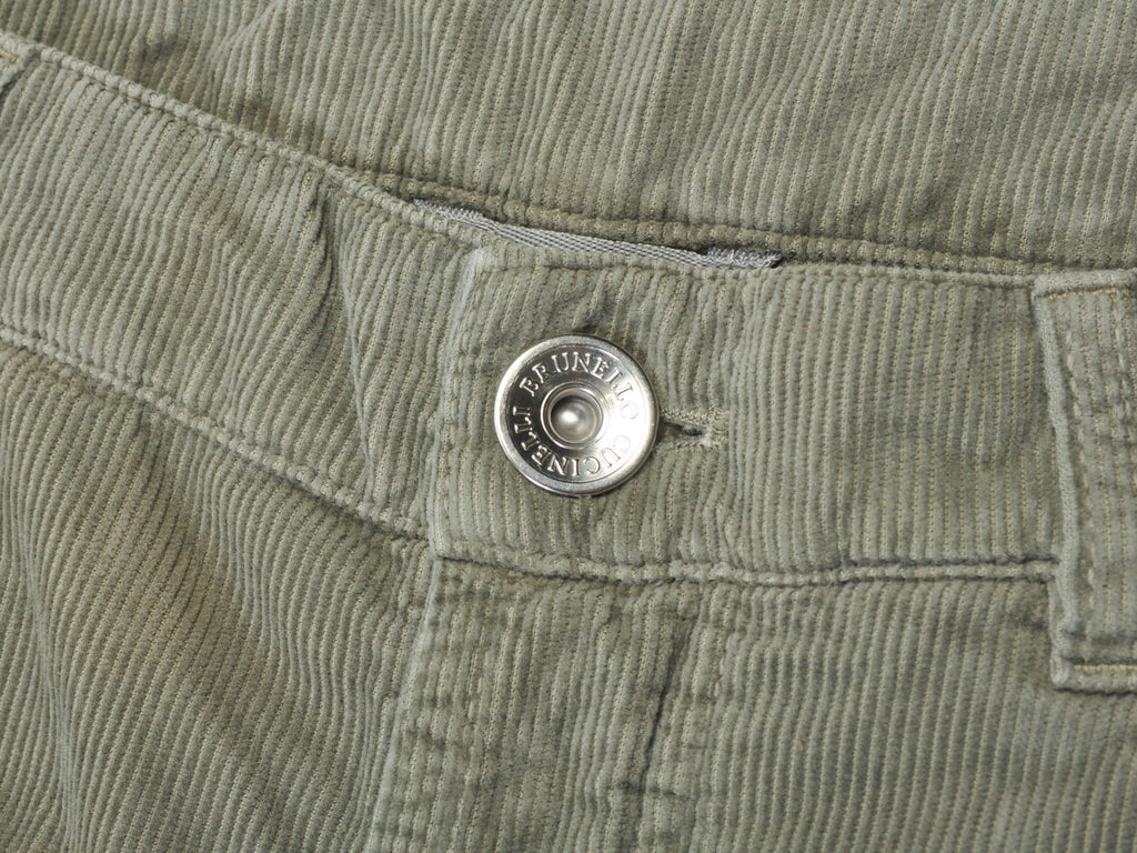 Brunello Cucinelli Sage Green Italian Fit Corduroy Pants