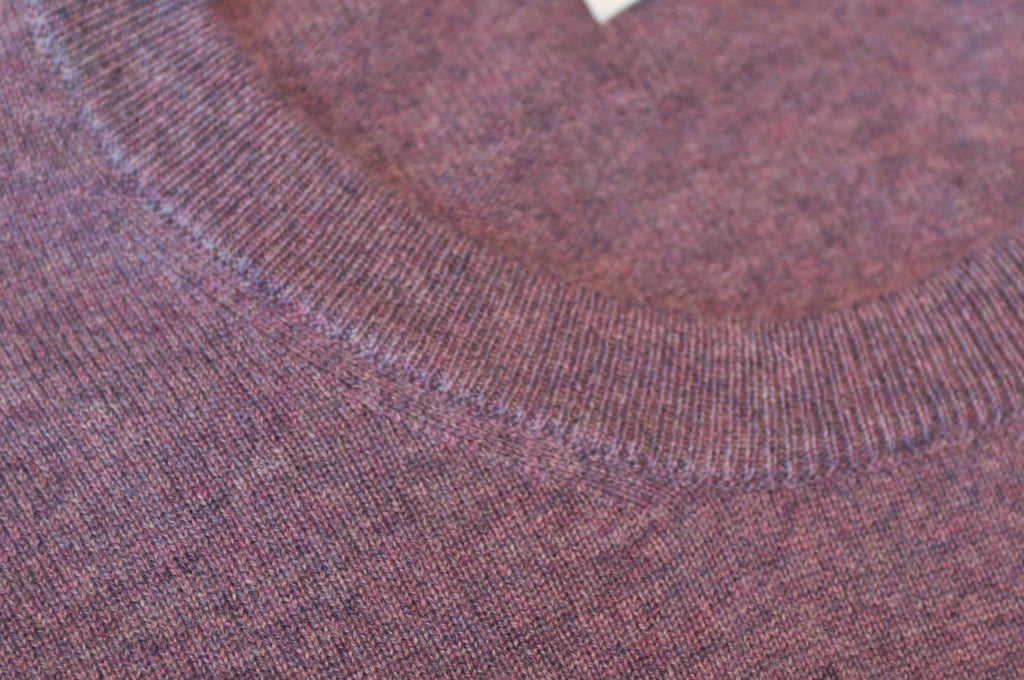 Brunello Cucinelli Purple Cashmere Crew Neck Sweater