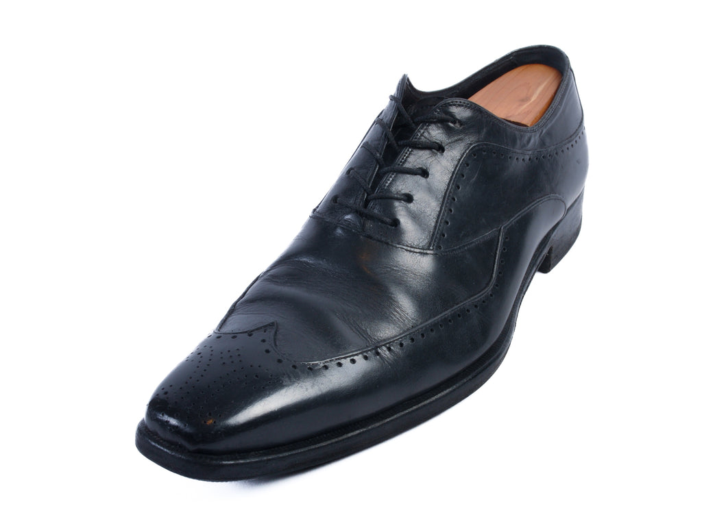 Canali Black Oxford Shoes