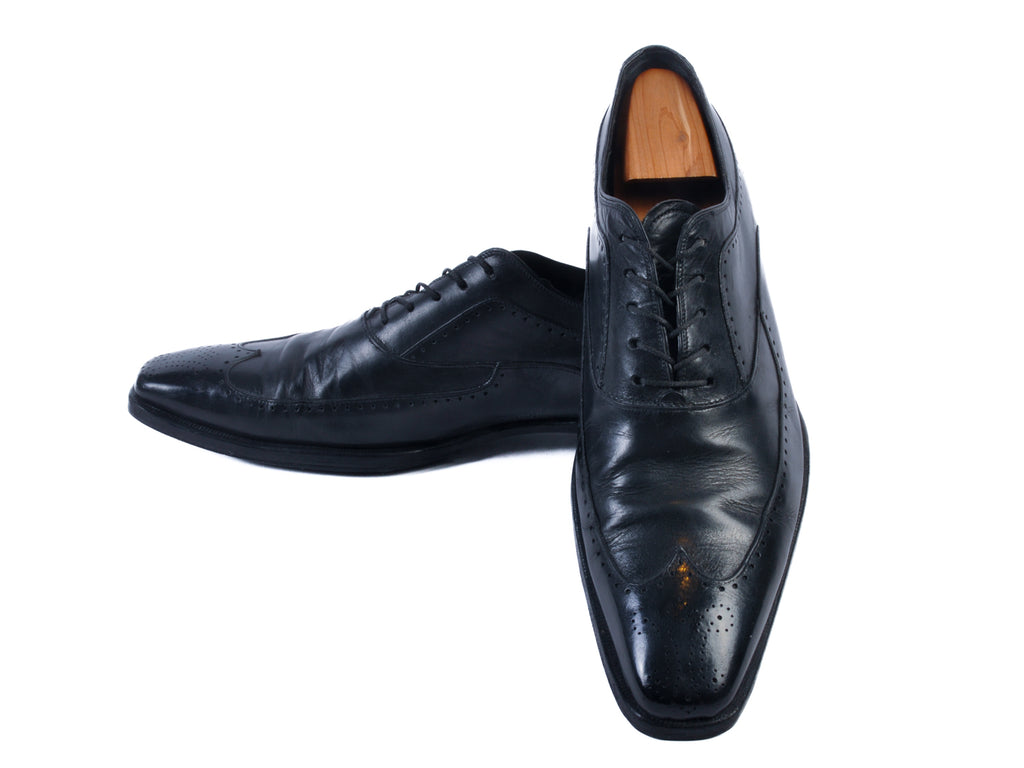 Canali Black Oxford Shoes