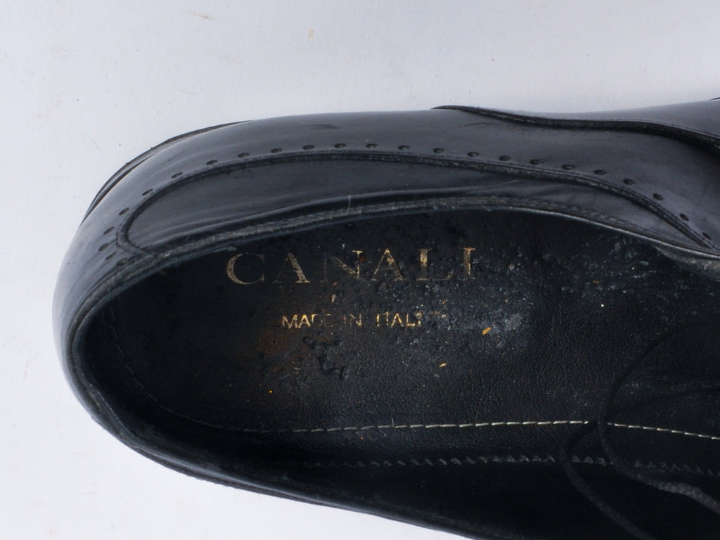 Canali Black Oxford Shoes