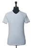 Moncler White Slim Fit Maglia Scollo V-Neck T-Shirt