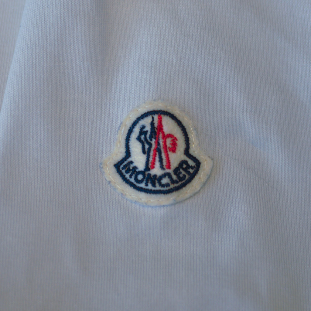 Moncler White Slim Fit Maglia Scollo V-Neck T-Shirt