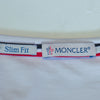 Moncler White Slim Fit Maglia Scollo V-Neck T-Shirt