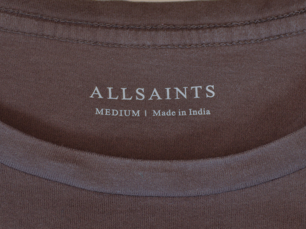 AllSaints Brown Race Toni Crew Neck T-Shirt