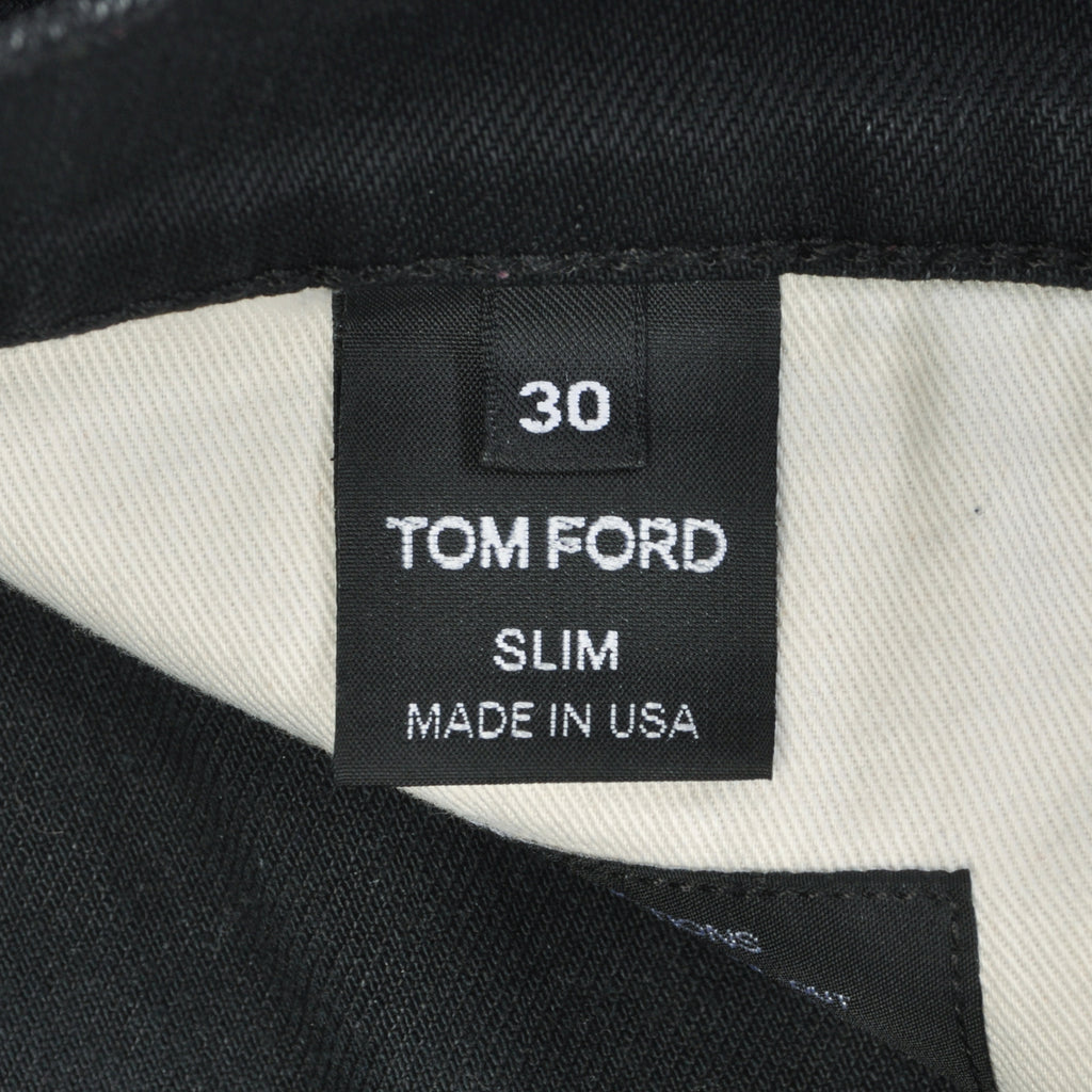 Tom Ford Black Slim Fit Selvedge Jeans