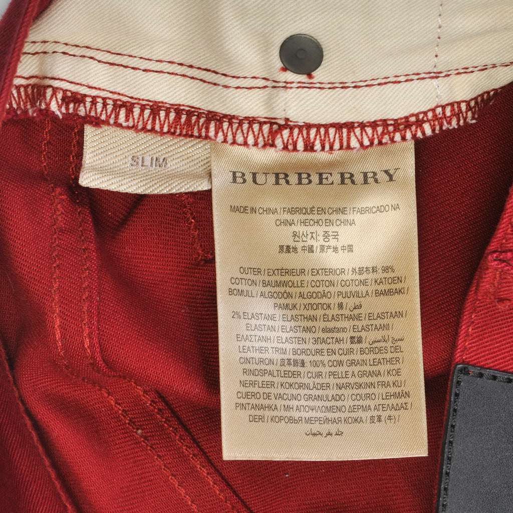 Burberry Brit Deep Red Slim Fit Jeans