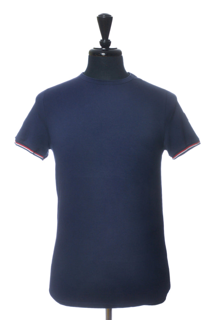 Moncler Navy Blue Slim Fit Maglia T-Shirt