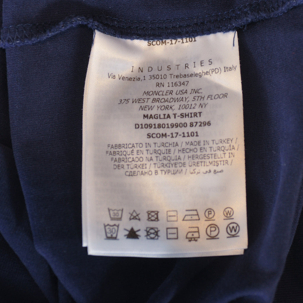 Moncler Navy Blue Slim Fit Maglia T-Shirt