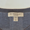 Burberry Grey Noval Check Silk Crew Neck Sweater