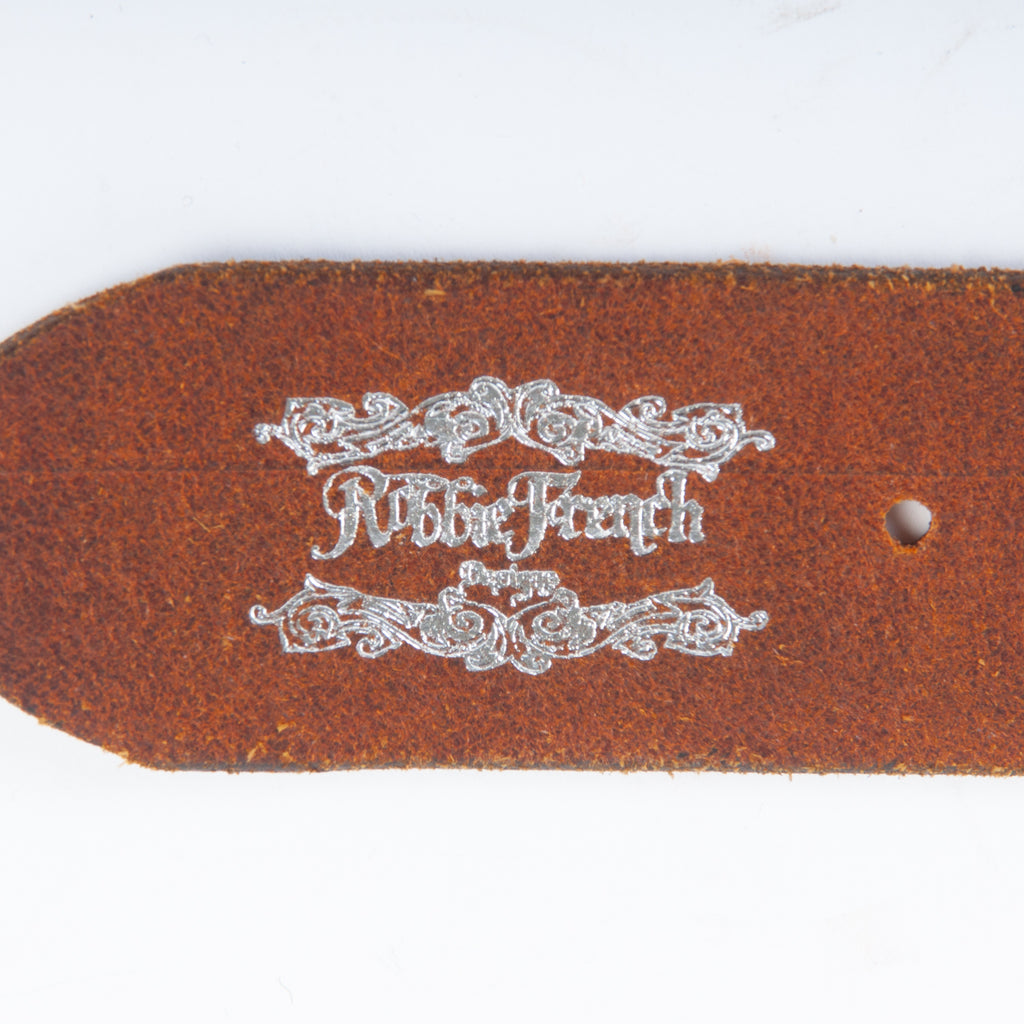 Robbie French Brown Tooled Leather Belt