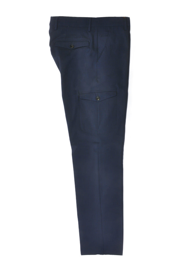 Maurizio Baldassari NWT Navy Blue Wool Cargo Pants