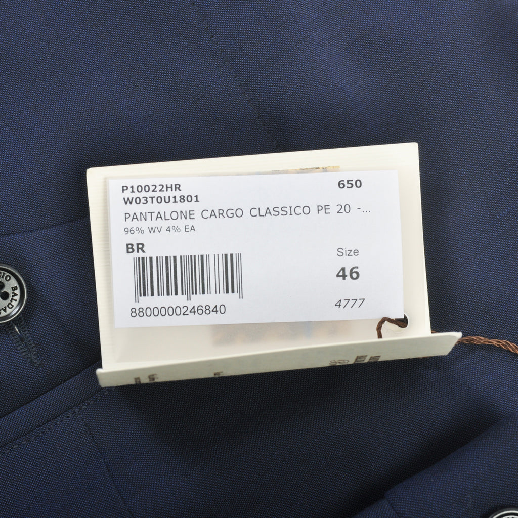 Maurizio Baldassari NWT Navy Blue Wool Cargo Pants