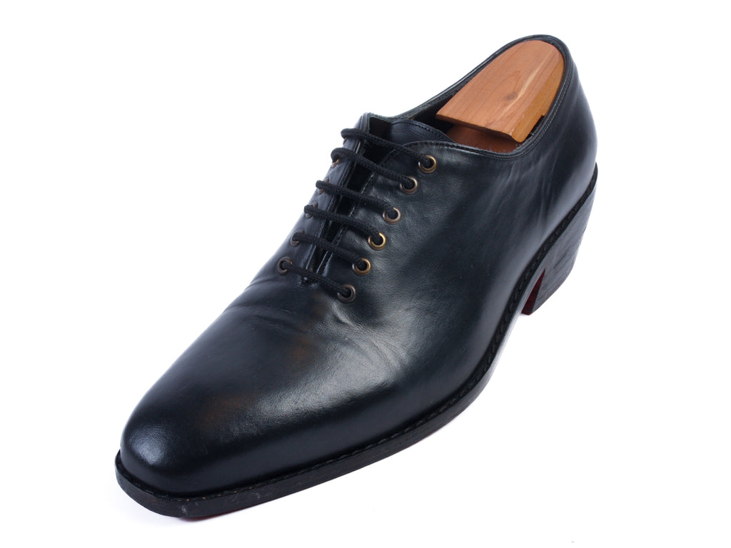 Zapato Sanchez Black Hand Made Heeled Oxfords