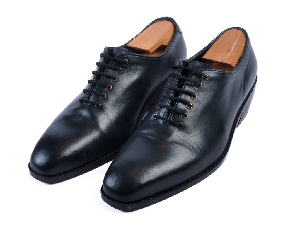 Zapato Sanchez Black Hand Made Heeled Oxfords
