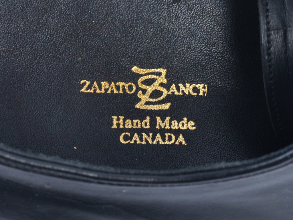 Zapato Sanchez Black Hand Made Heeled Oxfords