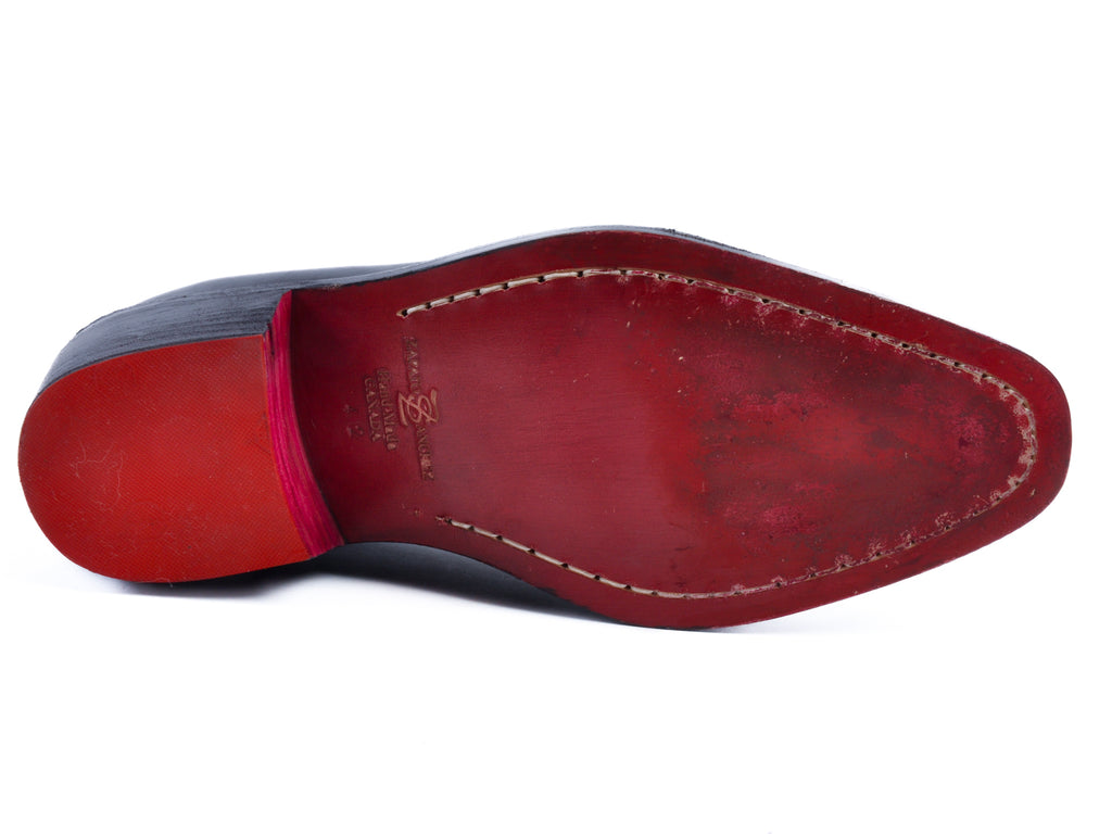 Zapato Sanchez Black Hand Made Heeled Oxfords