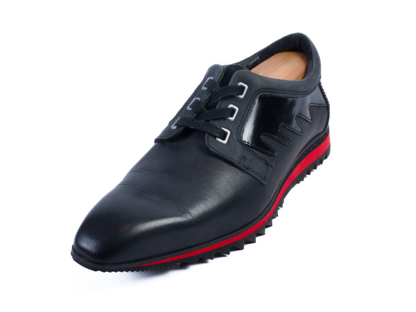 John Fluevog Black Derby Shoes