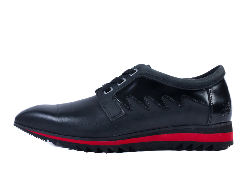 John Fluevog Black Derby Shoes