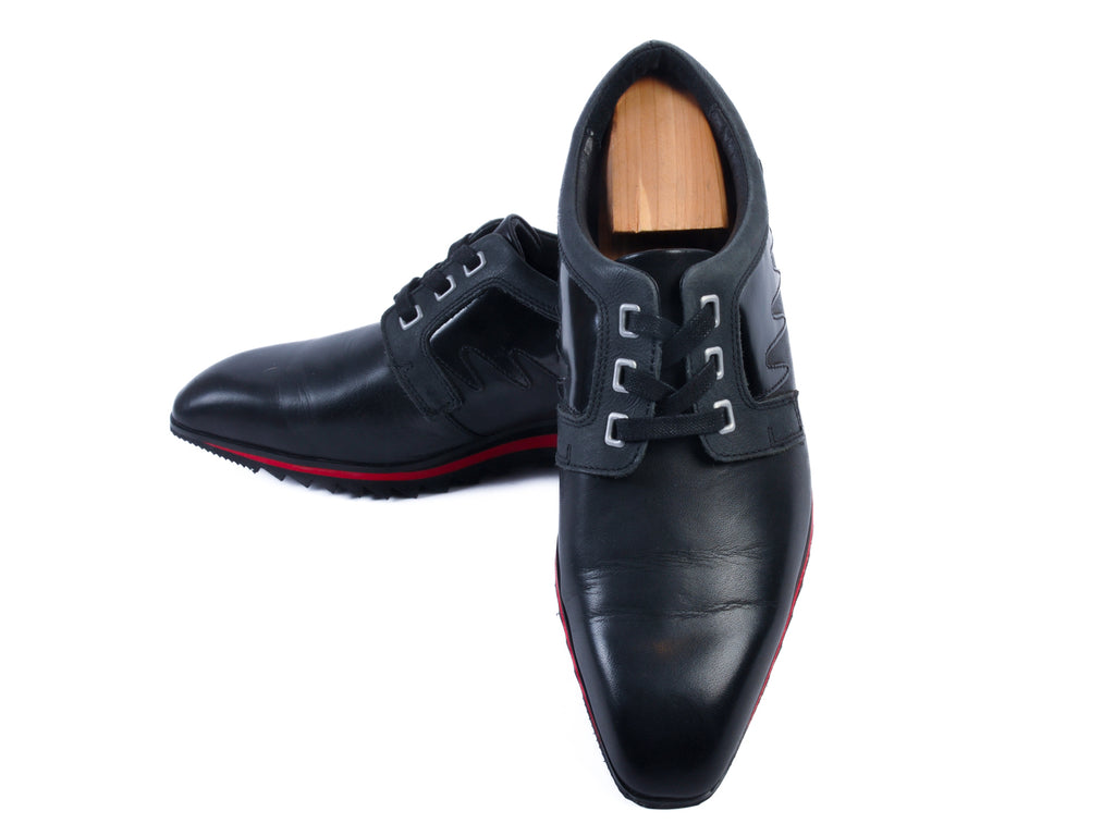 John Fluevog Black Derby Shoes