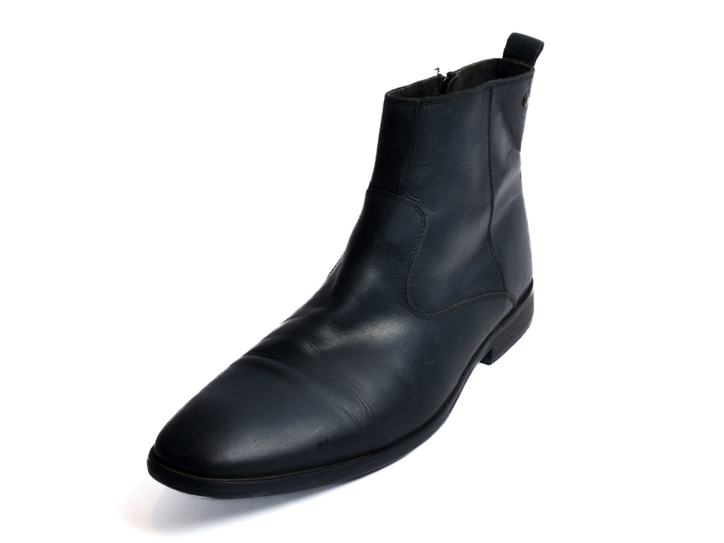 Base London Black Side Zip Boots