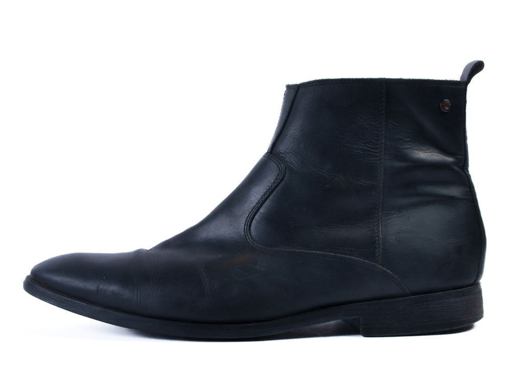 Base London Black Side Zip Boots