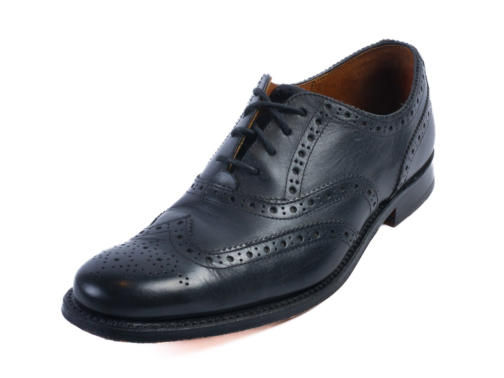 Grenson Black Wingtip Oxford Shoes
