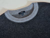 Benson Charcoal Grey Cashmere Blend Waffle Knit Crew Neck Sweater