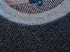 Benson Charcoal Grey Cashmere Blend Waffle Knit Crew Neck Sweater