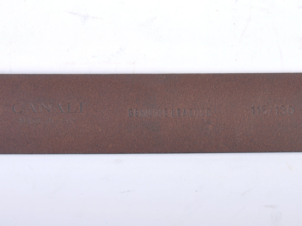 Canali Brown Leather Belt