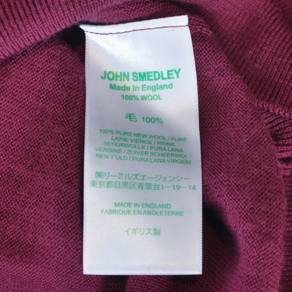 John Smedley Potion Purple Quarter Zip Sweater