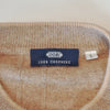 Gobi Brown Jacquard Cashmere Crew Neck Sweater