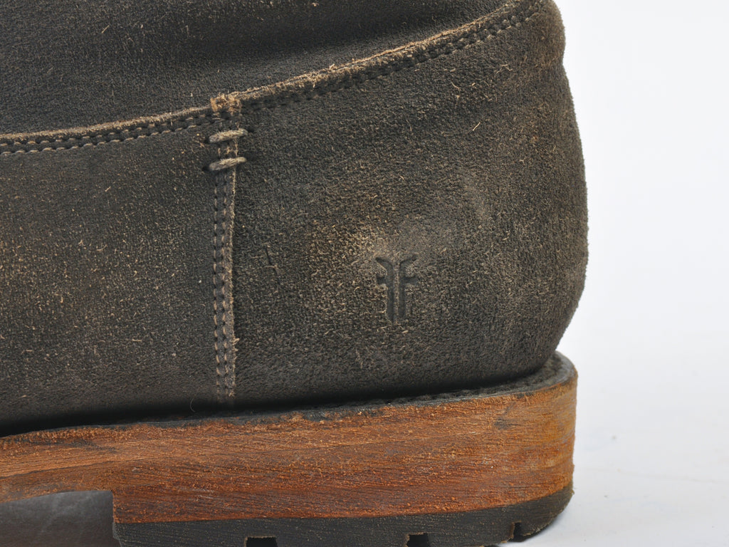 Frye Distressed Brown Suede Side Zip Boots