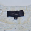 Vince Off White Wool Cotton Crew Neck Sweater