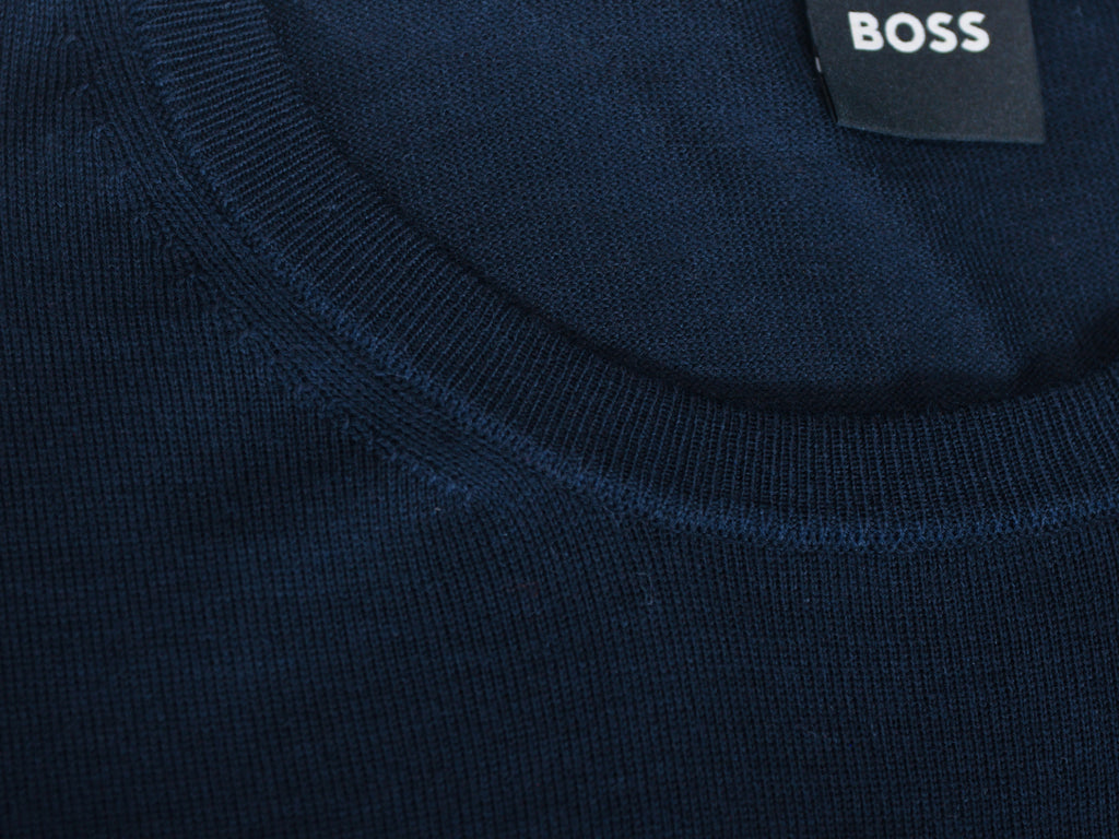 Hugo Boss Navy Blue Leno_P Crew Neck Sweater