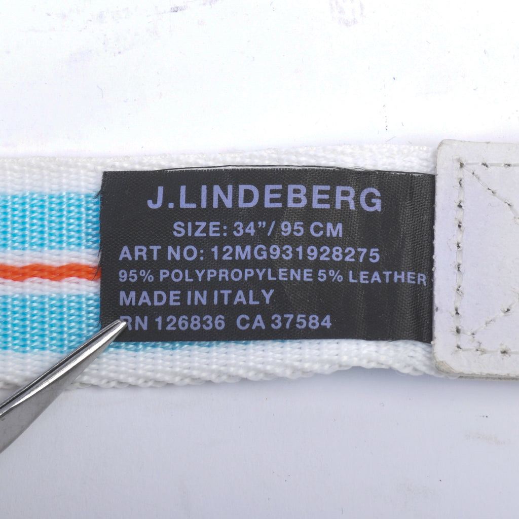 J.Lindeberg Blue on White Cloth Belt