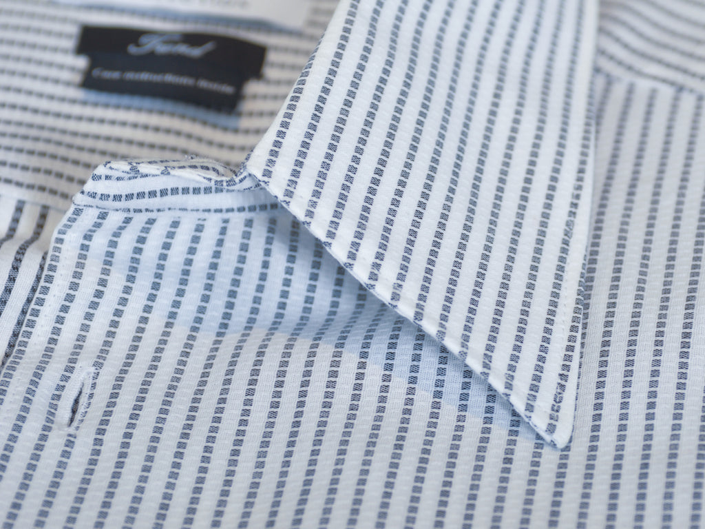 Versace Collection Grey Dotted Stripe Trend Shirt