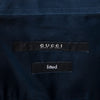 Gucci Navy Blue Fitted Military Short Sleeve Shirt