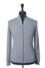 Brunello Cucinelli Grey Lightweight Cashmere Blend Full Zip Sweater