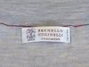 Brunello Cucinelli Grey Lightweight Cashmere Blend Full Zip Sweater