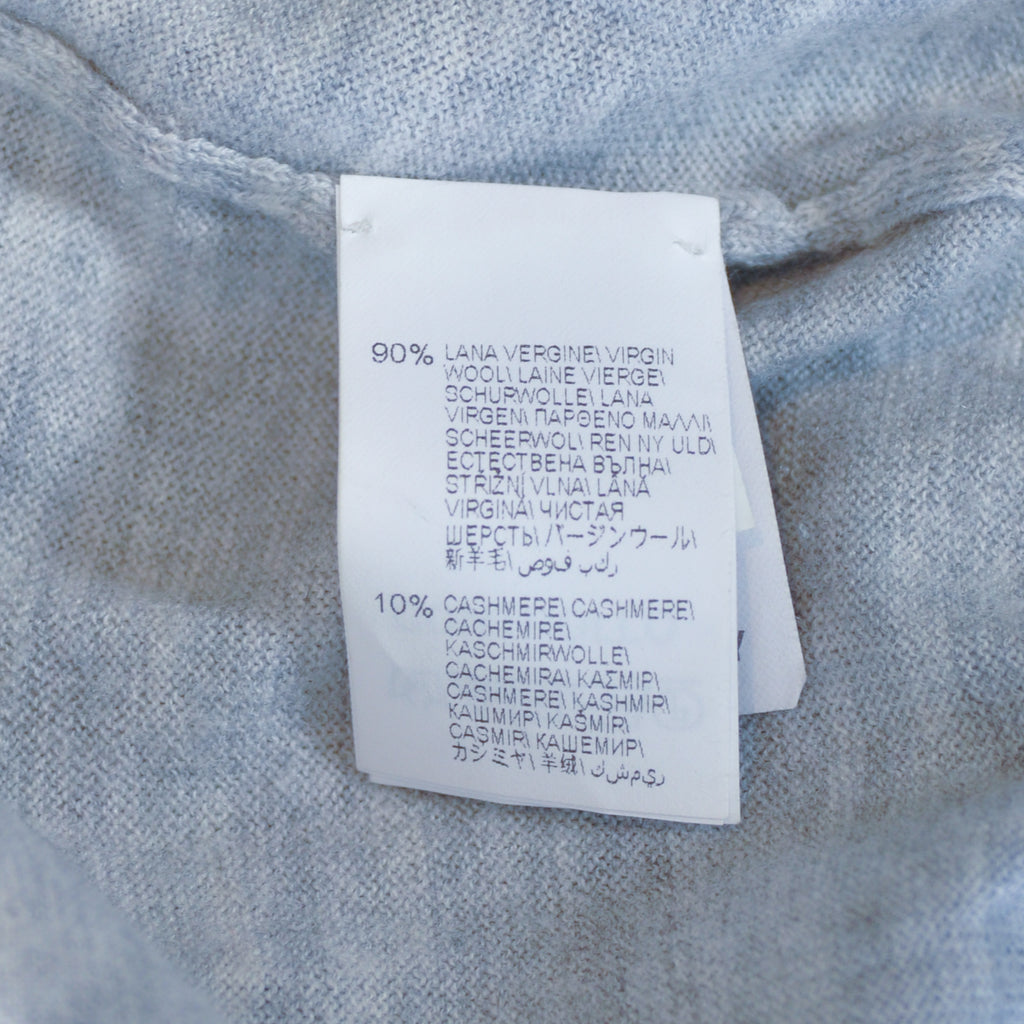 Brunello Cucinelli Grey Lightweight Cashmere Blend Full Zip Sweater