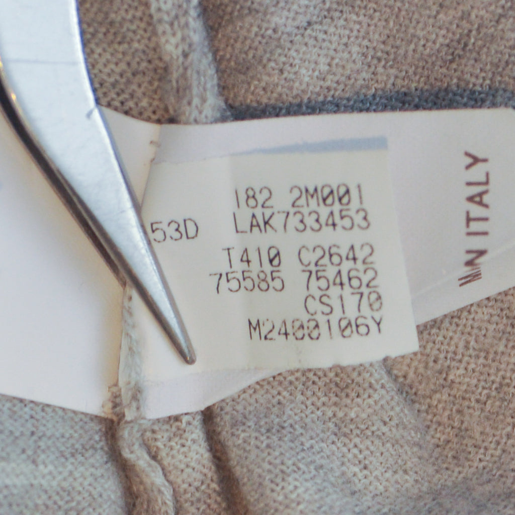 Brunello Cucinelli Grey Lightweight Cashmere Blend Full Zip Sweater
