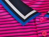 G/Fore Skull and T’s Pink Striped Tech Jersey Polo Shirt