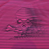 G/Fore Skull and T’s Pink Striped Tech Jersey Polo Shirt