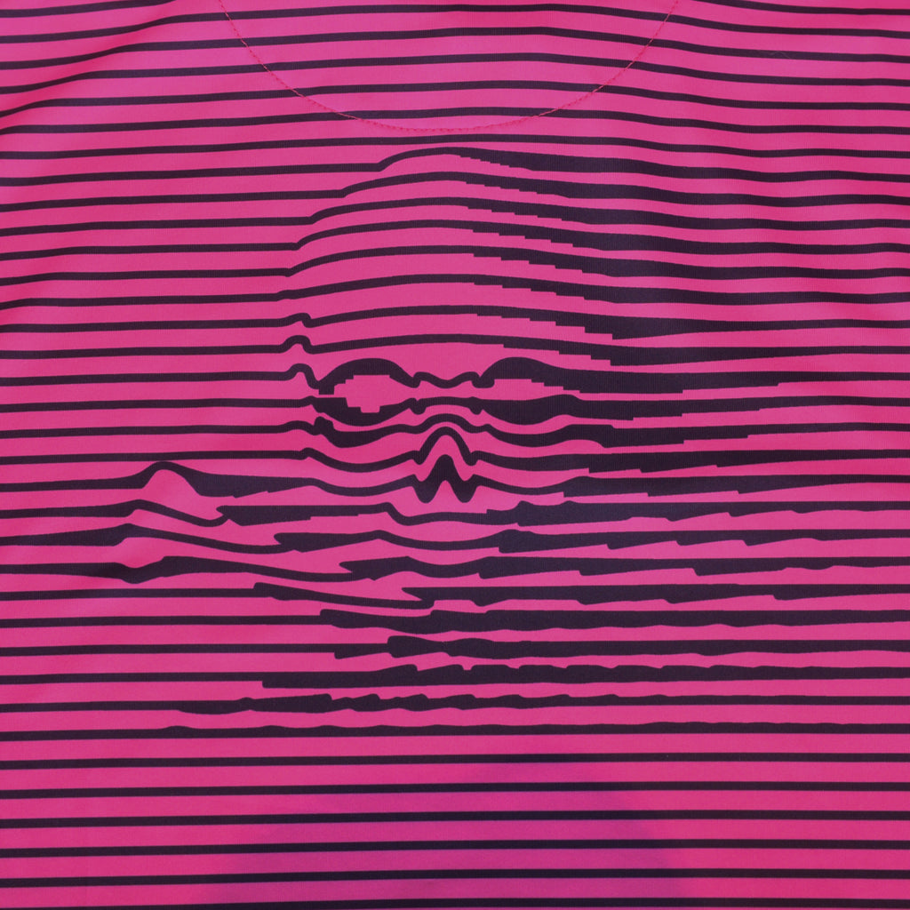 G/Fore Skull and T’s Pink Striped Tech Jersey Polo Shirt