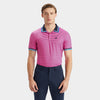 G/Fore Skull and T’s Pink Striped Tech Jersey Polo Shirt